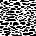 Abstract modern leopard seamless pattern. Animals trendy background. Black and white decorative vector stock Royalty Free Stock Photo