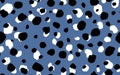 Abstract modern leopard seamless pattern. Animals trendy background. Blue and black decorative vector stock illustration Royalty Free Stock Photo