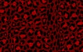 Abstract modern leopard seamless pattern. Animals trendy background. Red and black decorative vector stock illustration Royalty Free Stock Photo