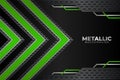 Abstract Modern Metallic Technology Grey and Green Background Royalty Free Stock Photo
