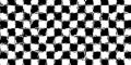 Abstract modern minimal black and white monochrome geometry checker pattern with randomly transfomed edges texture background