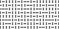 Abstract modern minimal black and white monochrome geometry double triangles or hourglasses rows pattern texture background