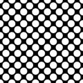 Abstract modern minimal black and white monochrome geometry large circles polka dot grid pattern background, tileable