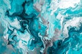 abstract modern original background made in the style of fluid art,turquoise and silver,the concept of creative advertising and