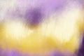 Abstract modern painting, dry brush painted paper, canvas, wall Ã¢â¬â Textured background in yellow and purple tones. Royalty Free Stock Photo
