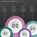 Abstract modern paper location mark infographic elements