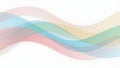 Abstract Modern Pastel Wavy Lines Background on White Royalty Free Stock Photo