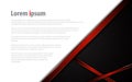Abstract modern red frame template tech sport concept background layout