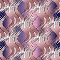 Abstract modern seamless pattern background wallpaper illustration with vintage beautiful vertical striped waves and line art Royalty Free Stock Photo