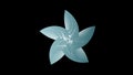 Abstract Modern Soft Star Wave Smooth Gradient Digital Flower Art