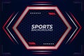 Abstract Modern Sports Hexagon Blue White and Red Background Royalty Free Stock Photo