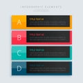 Abstract modern steps option colorful infographic design banner