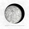 Abstract modern style black and white marble moon eclipse
