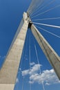 Abstract. Modern suspension bridge. Royalty Free Stock Photo