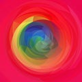 Abstract modern swirl background - full spectrum rainbow colored - strawberry red