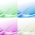Abstract modern swoosh border line colorful backgrounds collection