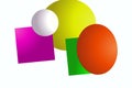 Abstract modern waving colorful background square and circle gradient