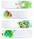 Abstract modern website banner set. Royalty Free Stock Photo