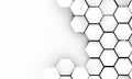 Abstract, modern white hexagon honeycomb background pattern texture won white background Royalty Free Stock Photo
