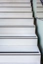 Abstract modern white stairs with non-slip line pattern Royalty Free Stock Photo