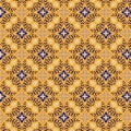 Abstract modest pattern with floral elements and geometric shapes in oriental style