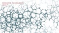 Abstract molecular network structure. Interconnected organic shapes create a complex mesh. Science, biotechnology, and