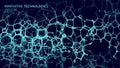 Abstract molecular network structure. Interconnected organic shapes create a complex mesh. Science, biotechnology, and