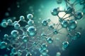 Abstract molecular structure, atoms connected by bonds. Science, chemistry
