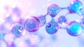 Abstract Molecular Structure with Bokeh Background Royalty Free Stock Photo