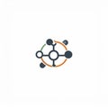 Abstract molecular structure icon Royalty Free Stock Photo
