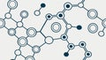 Abstract Molecular Structure Pattern Background Vector, vector design Generative AI Royalty Free Stock Photo