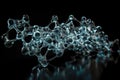 abstract molecular structures, with the invisible bonds of dna visible