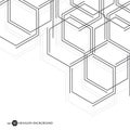 Abstract molecule background. Hexagonal chemistry pattern. Molecular scientific research. Composition of the molecular