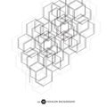 Abstract molecule background. Hexagonal chemistry pattern. Molecular scientific research. Composition of the molecular