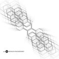 Abstract molecule background. Hexagonal chemistry pattern. Molecular scientific research. Composition of the molecular