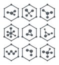 Abstract molecule icons design. vector