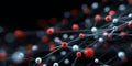 Abstract Molecule Structure or Neural Network on Dark Background Royalty Free Stock Photo