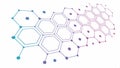 Abstract molecule structure, science and technology, network connection vector design Generative AI Royalty Free Stock Photo