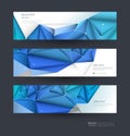 Abstract Molecules banner set. Modern science, chemistry technology concept for website, business, web banner, template or brochu