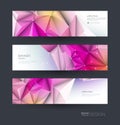 Abstract Molecules banner set. Modern science, chemistry technology concept for website, business, web banner, template or brochu Royalty Free Stock Photo