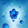 Abstract molecules design background