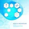 Abstract molecules medical background concept template design Vector Illustration.