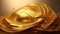 Abstract molten gold flows and swirls, creating a luxurious, dynamic composition