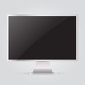 abstract monitor in imac style black color with blank touch screen isolated on the white background. Royalty Free Stock Photo