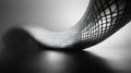Abstract Monochromatic Architectural Rendering with Grid Pattern and Wavelike Structure