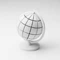Abstract White Globe Composed of Cubes on a White Background earth world Royalty Free Stock Photo
