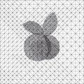 Abstract monochrome apple