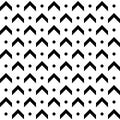 Abstract monochrome arrow dan dot seamless pattern