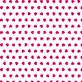 Abstract monochrome background with red hearts on a white background