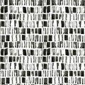 Abstract monochrome brick brush strokes background. Rough textured brush strokes seamless pattern